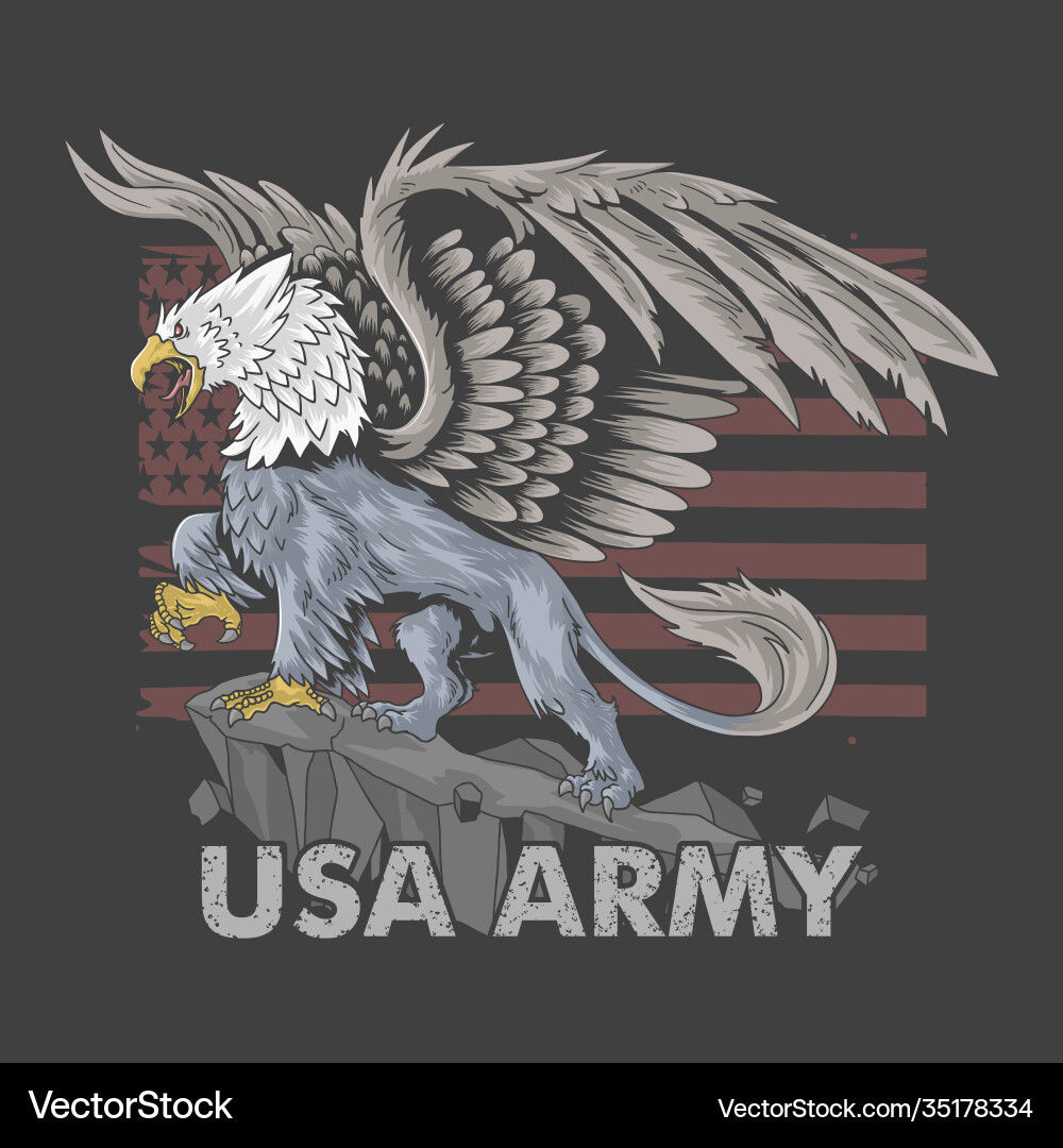 Griffin Eagle American Army Symbol vector image