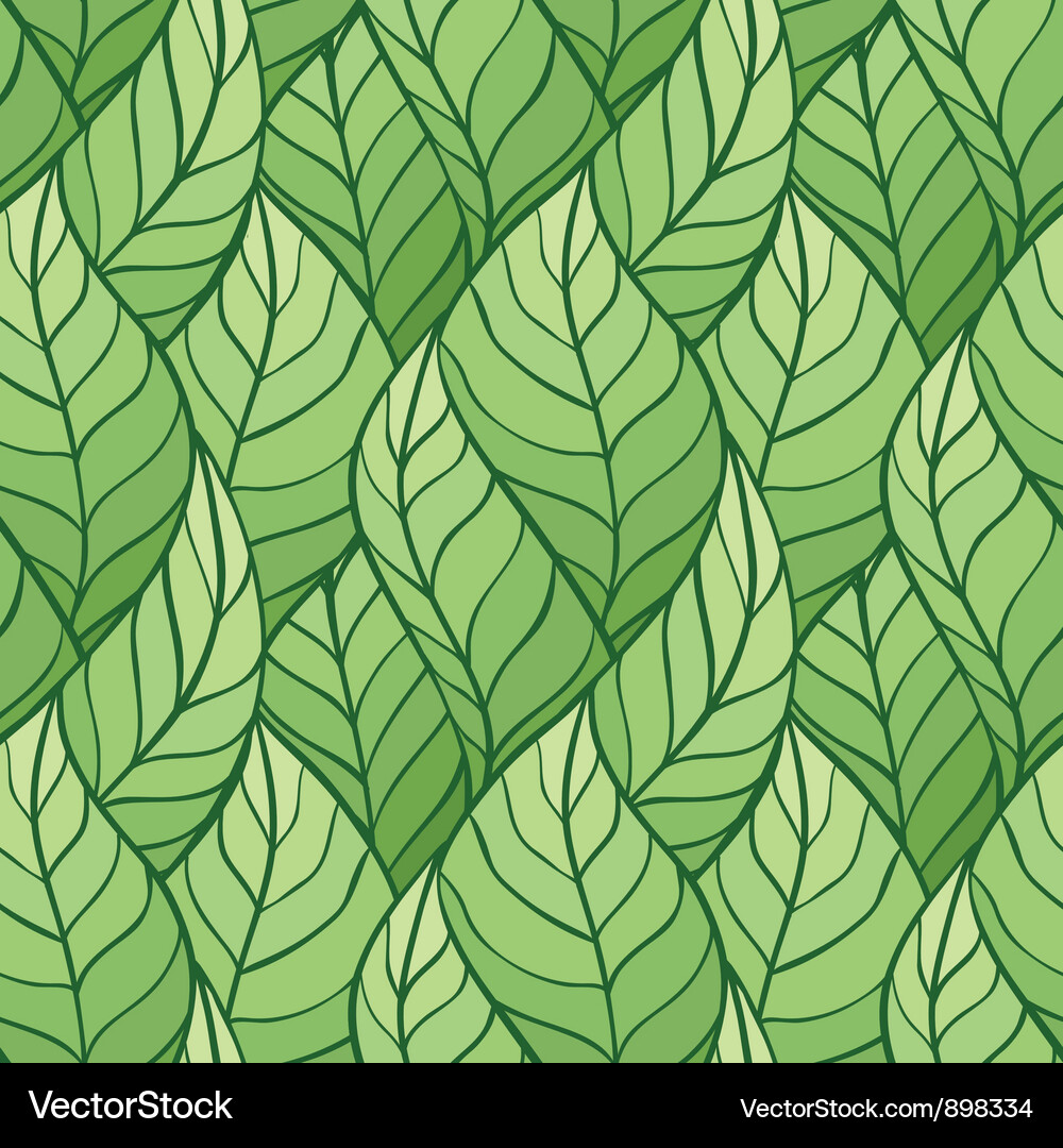 Leaves seamless stylish pattern Vector Image