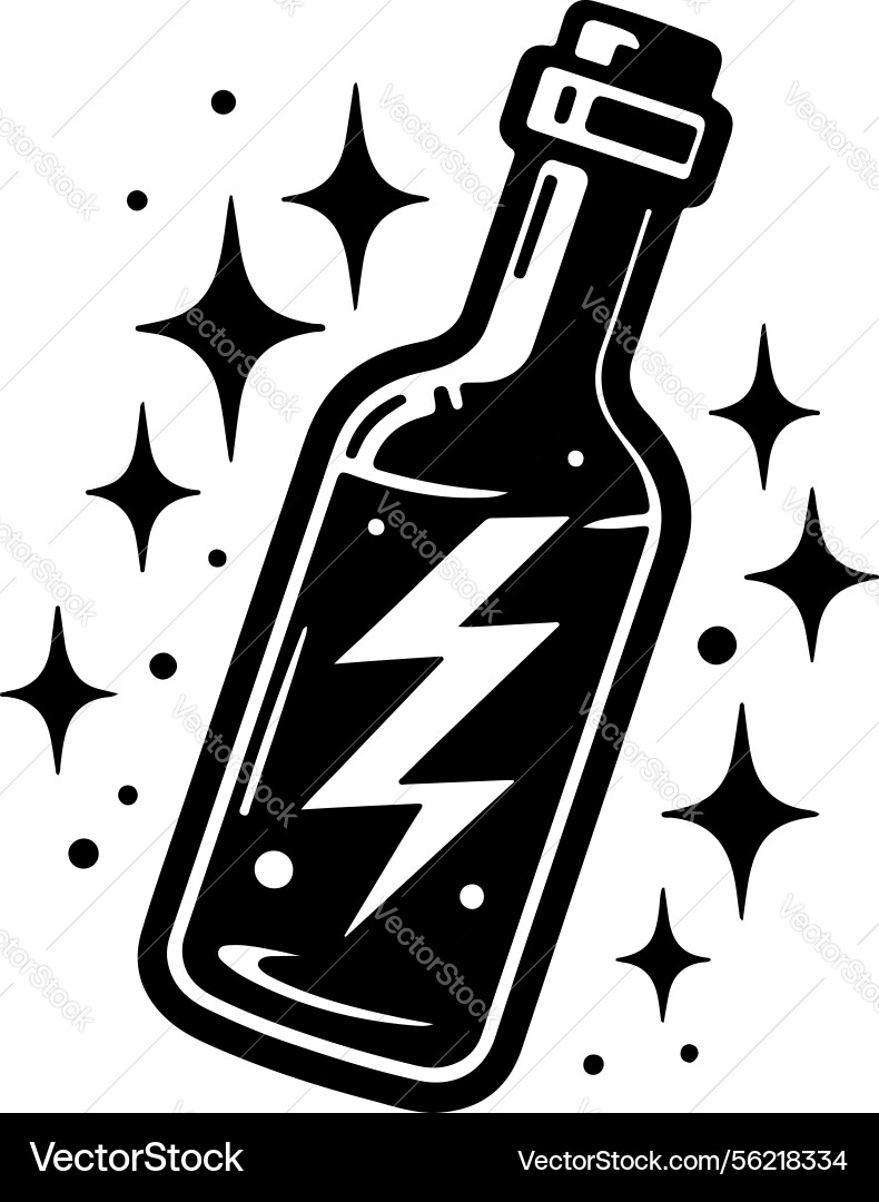 Lightning in a bottle Vector Image