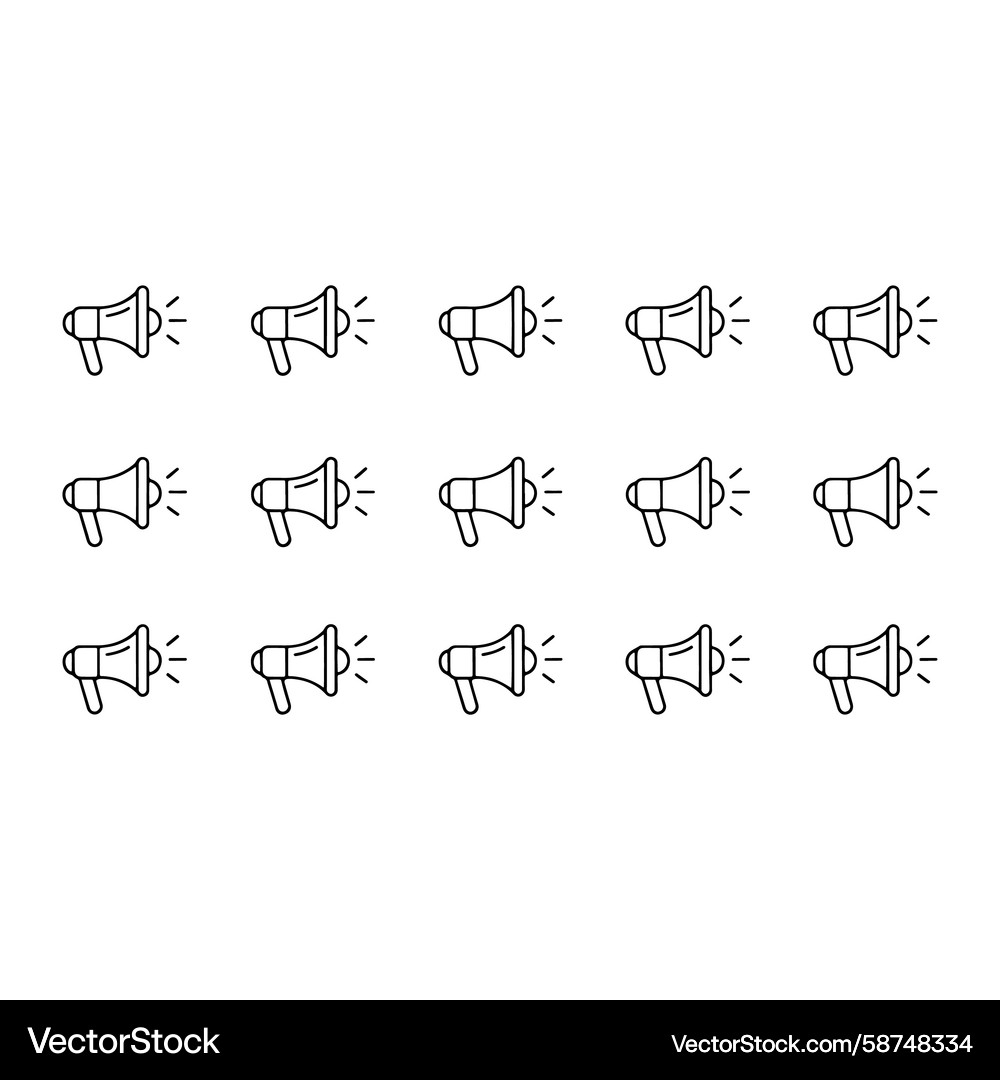 Megaphone Sound Wave Pattern Vector Image