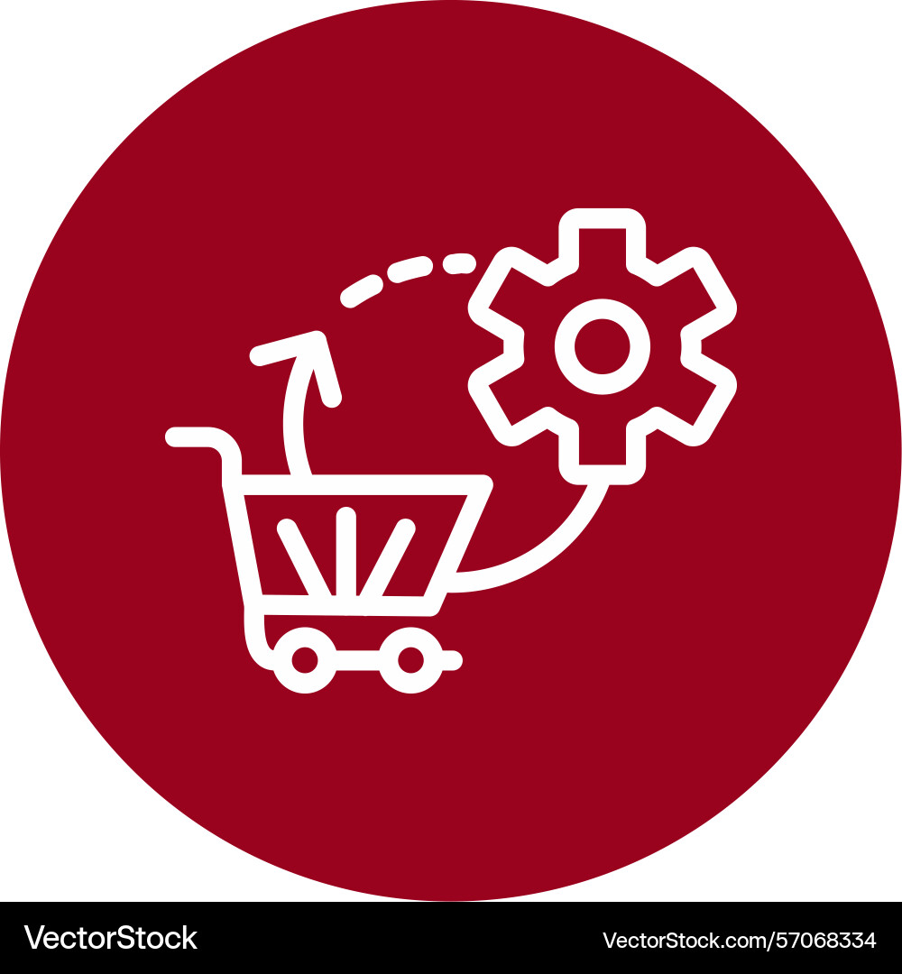 Order processing time line cirle style icon design vector image