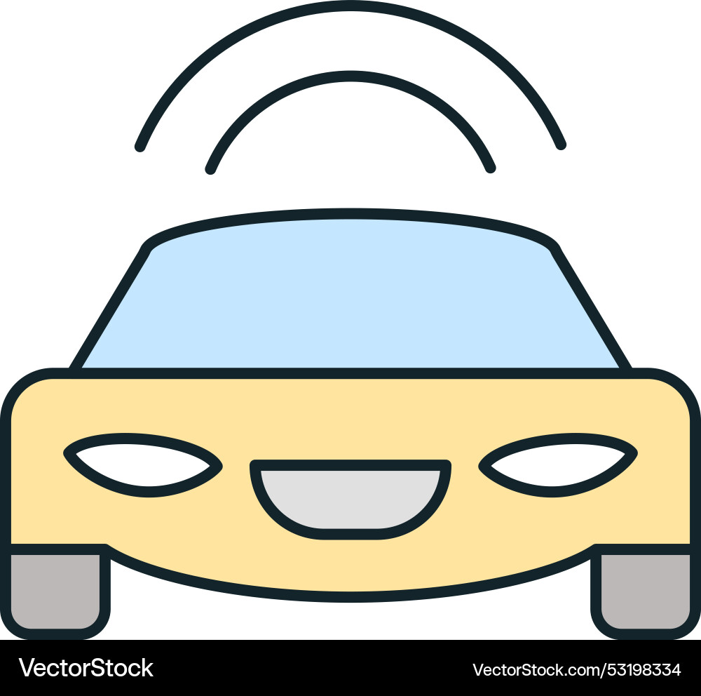 Smart car sending data through wireless Smart car sending data through wireless vector image