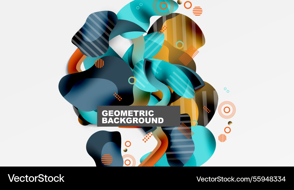 Vibrant abstract background overlapping shapes Vibrant abstract background overlapping shapes vector image