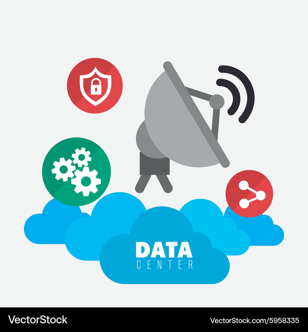 Database digital design Vector Image