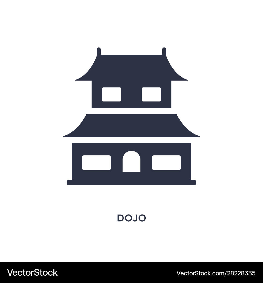 Dojo icon on white background simple element from Dojo icon on white background simple element from vector image