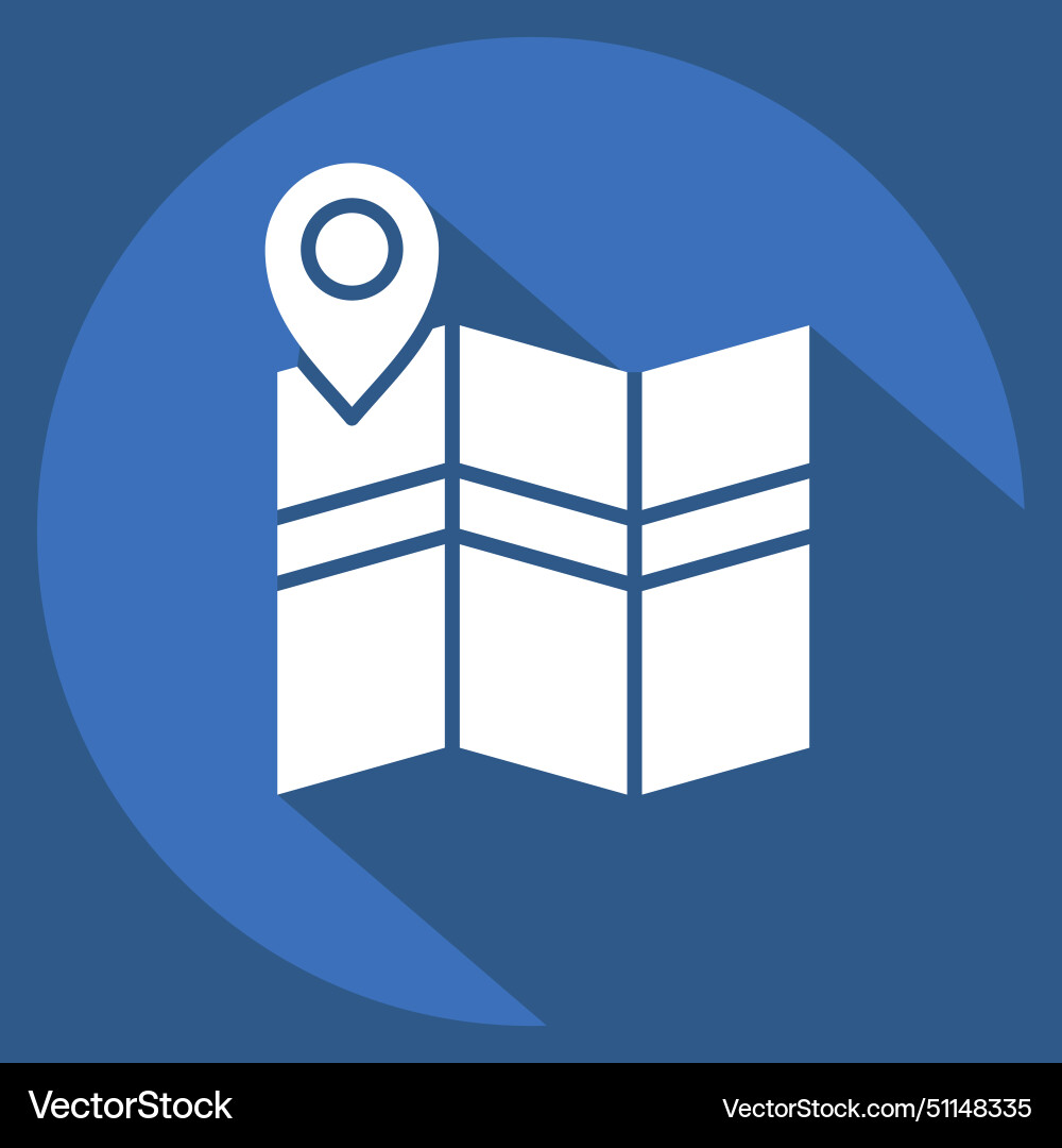 Icon map search related to navigation symbol long Vector Image