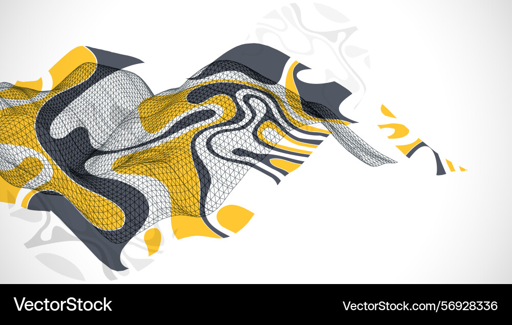 Abstract wave is made in a frame style template Abstract wave is made in a frame style template vector image