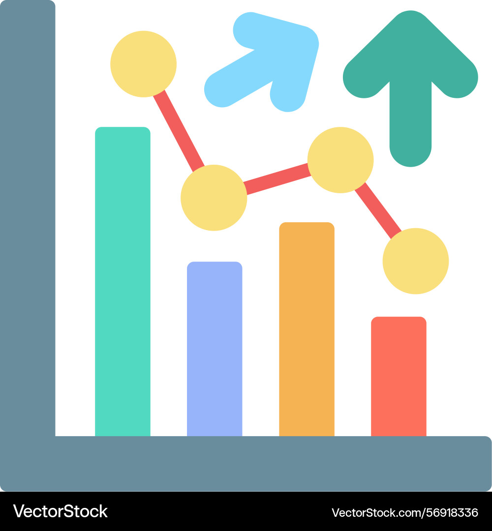Bar graph icon vector image