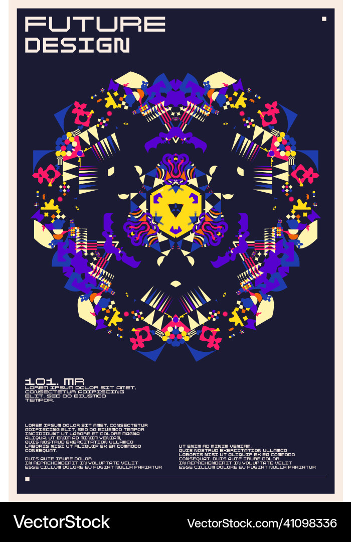 Composition with dynamic and geometric shapes vector image