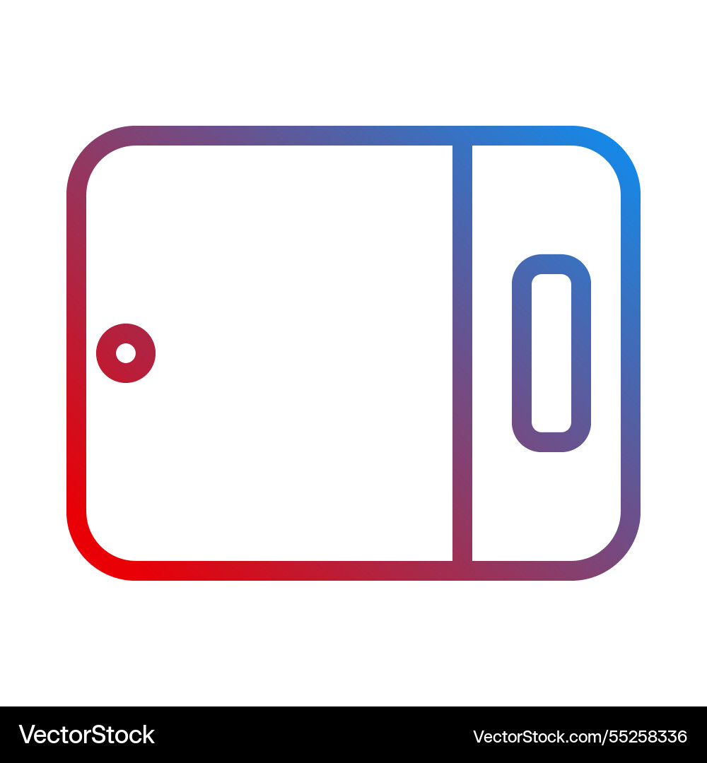 Gradient icon of a rectangular electronic device Vector Image