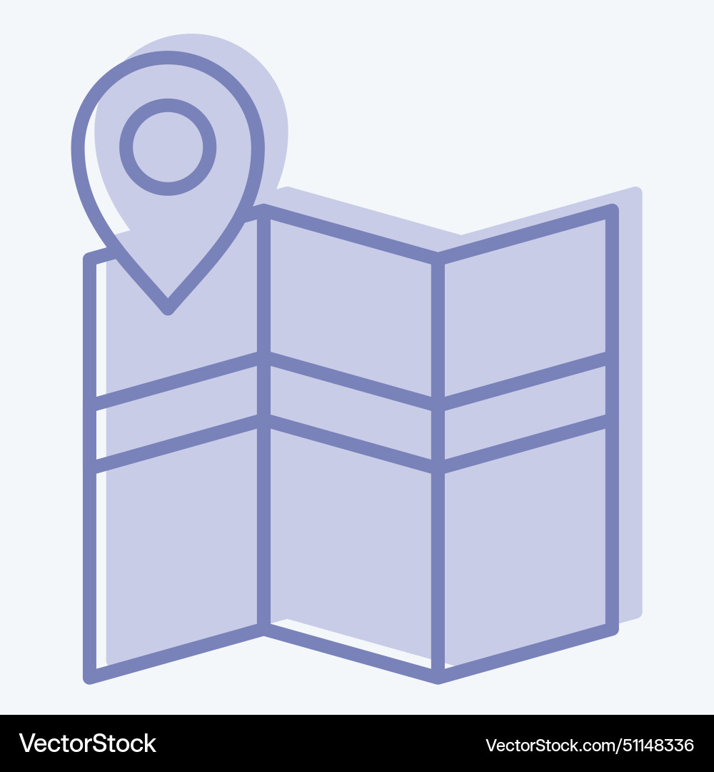 Icon map search related to navigation symbol two Icon map search related to navigation symbol two vector image
