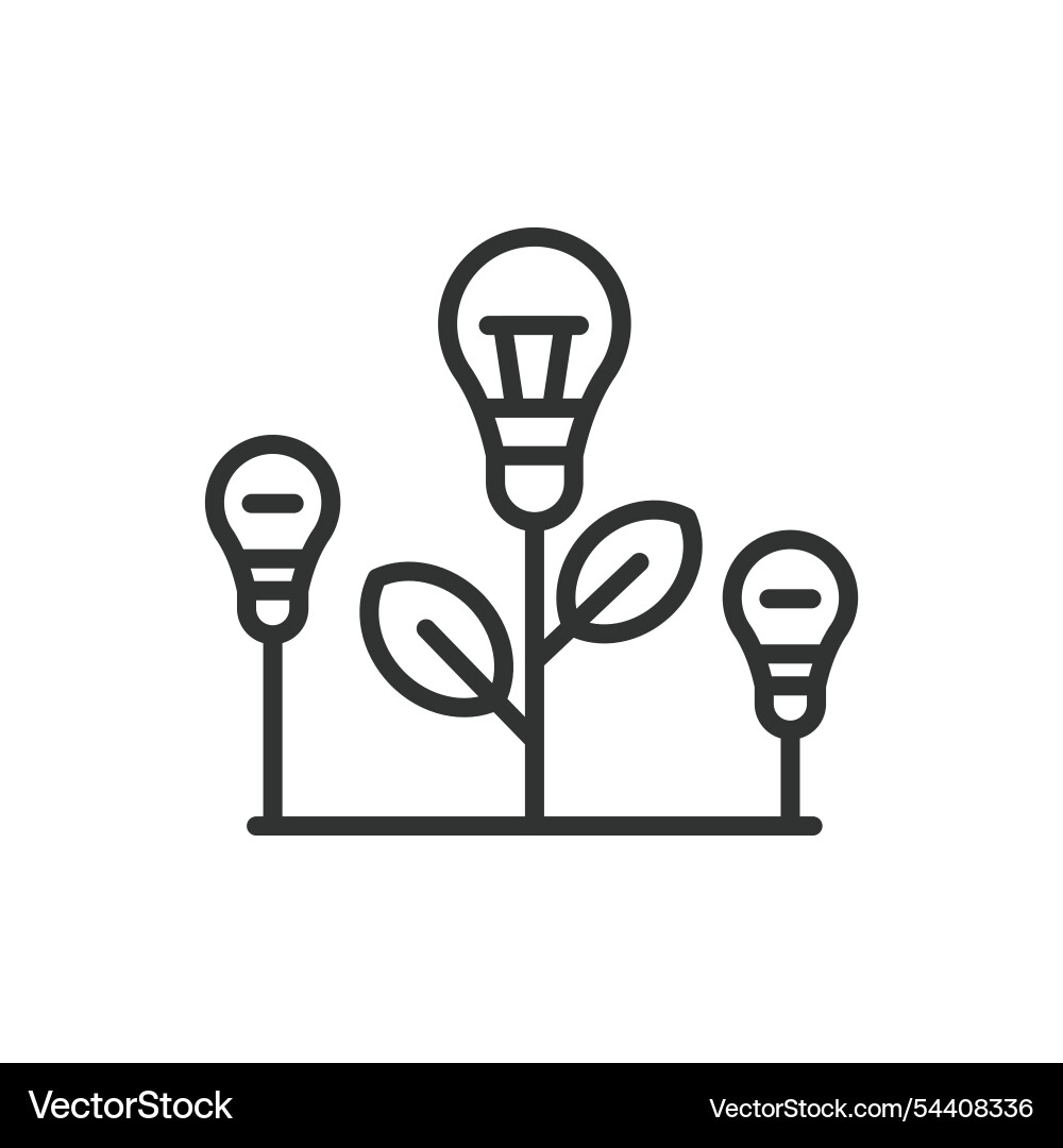 Idea development icon in line design Idea development icon in line design vector image