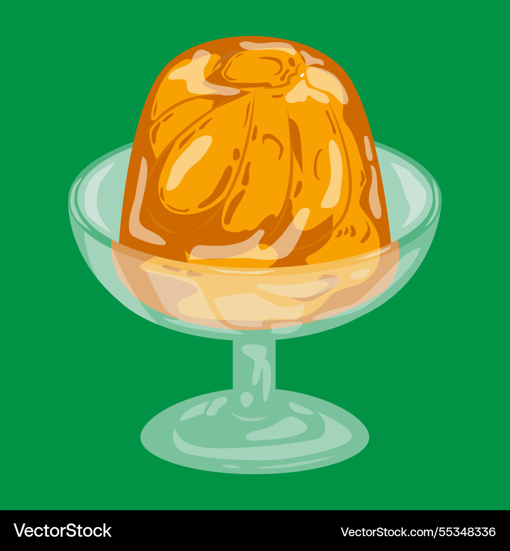 Pudding in a glass cup that looks delicious Pudding in a glass cup that looks delicious vector image