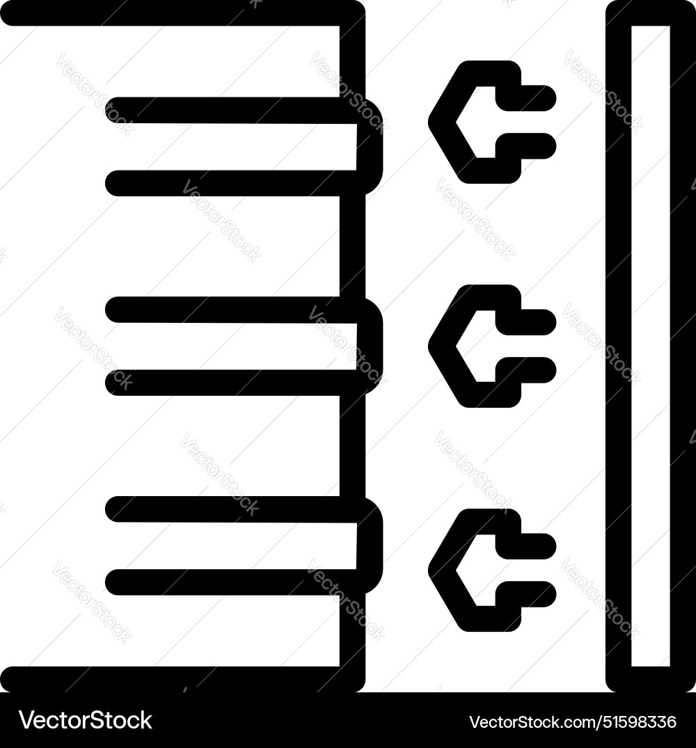 Server rack icon showing data transferring Vector Image