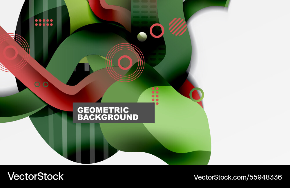 Vibrant abstract background overlapping shapes vector image