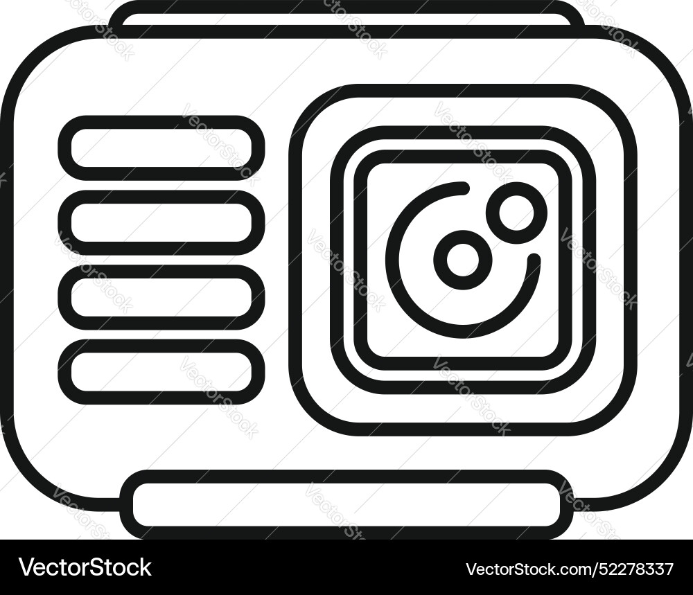 Action camera showing recording buttons icon Vector Image