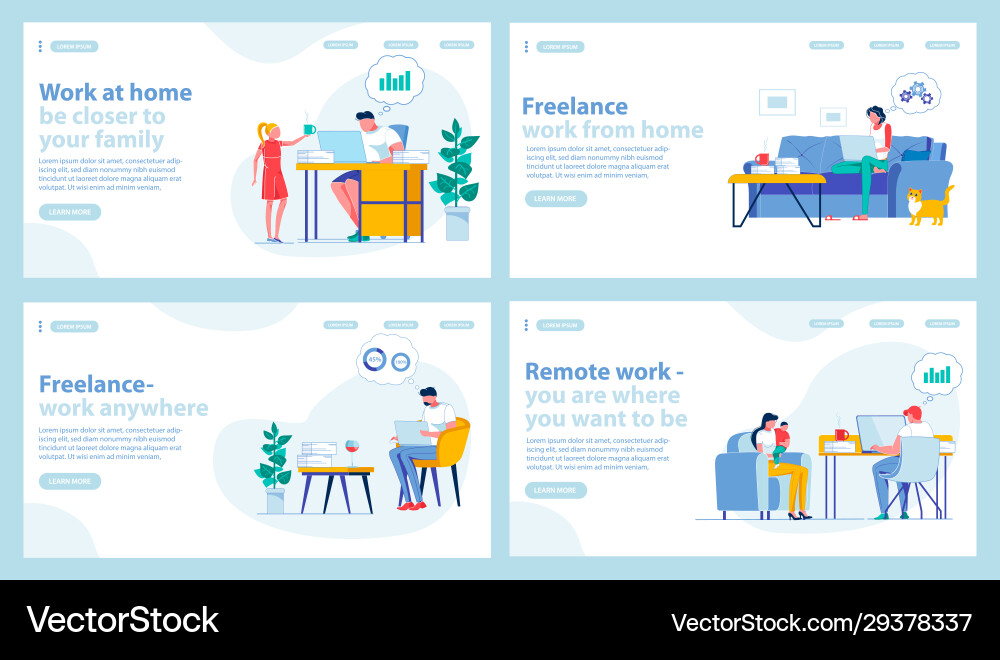 Finding solutions to complicated tasks from home Finding solutions to complicated tasks from home Vector Image