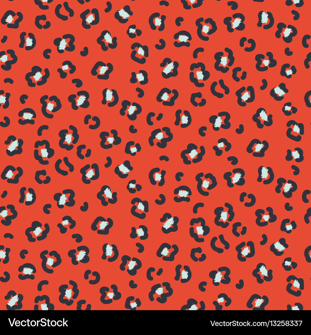 Red Cheetah Pattern - Seamless Texture vector image