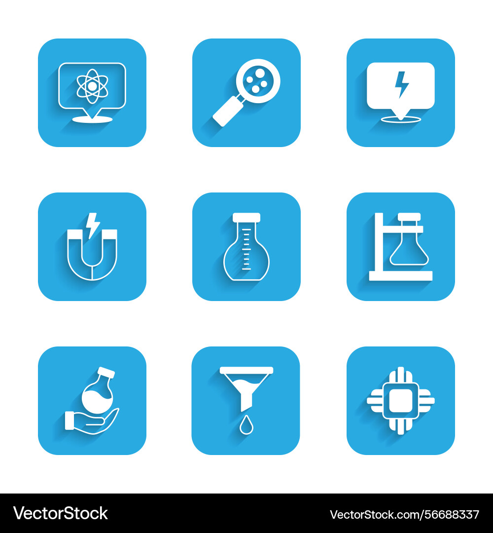 Set test tube funnel or filter processor cpu Set test tube funnel or filter processor cpu vector image