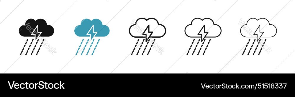 Thunderstorm icon Royalty Free Vector Image - VectorStock