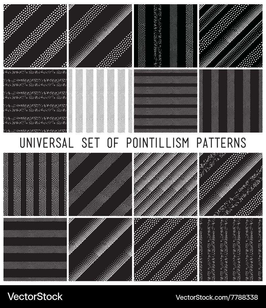 Geometric Pointillism Pattern vector image