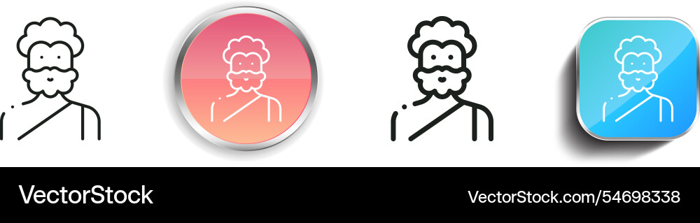 Guru icon thin linear regular and button style Guru icon thin linear regular and button style Vector Image
