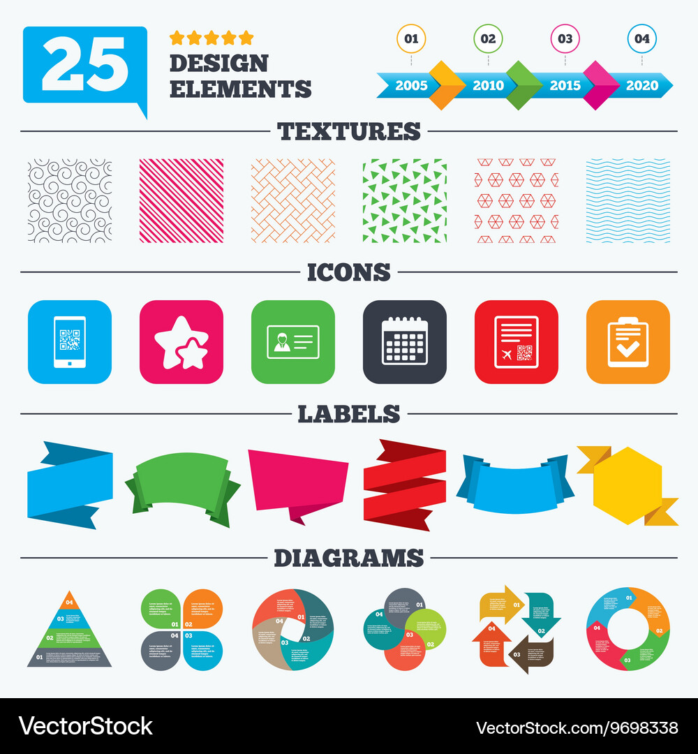 Qr scan code icon boarding pass flight sign Vector Image