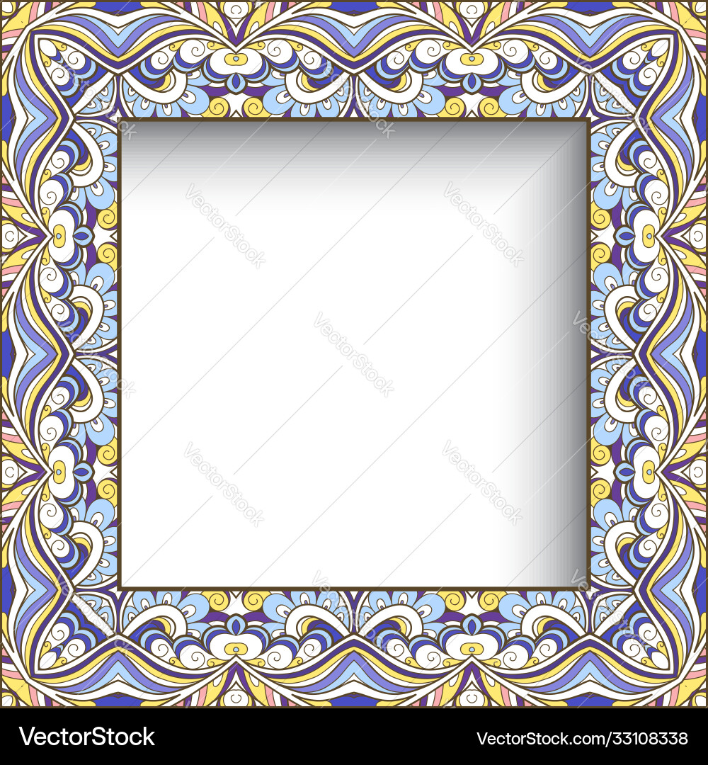 Wavy Frame Border Pattern vector image