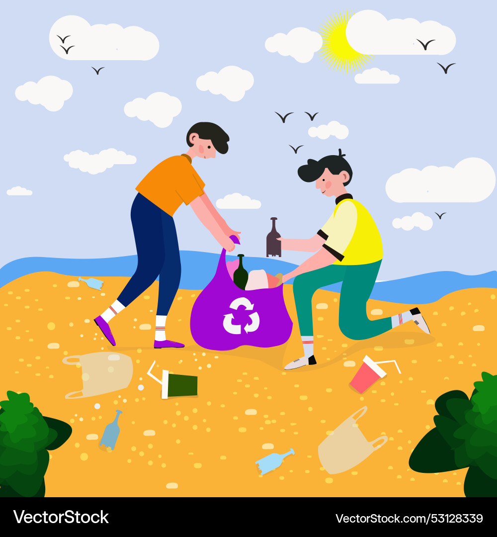 Bins with recycling symbols Royalty Free Vector Image