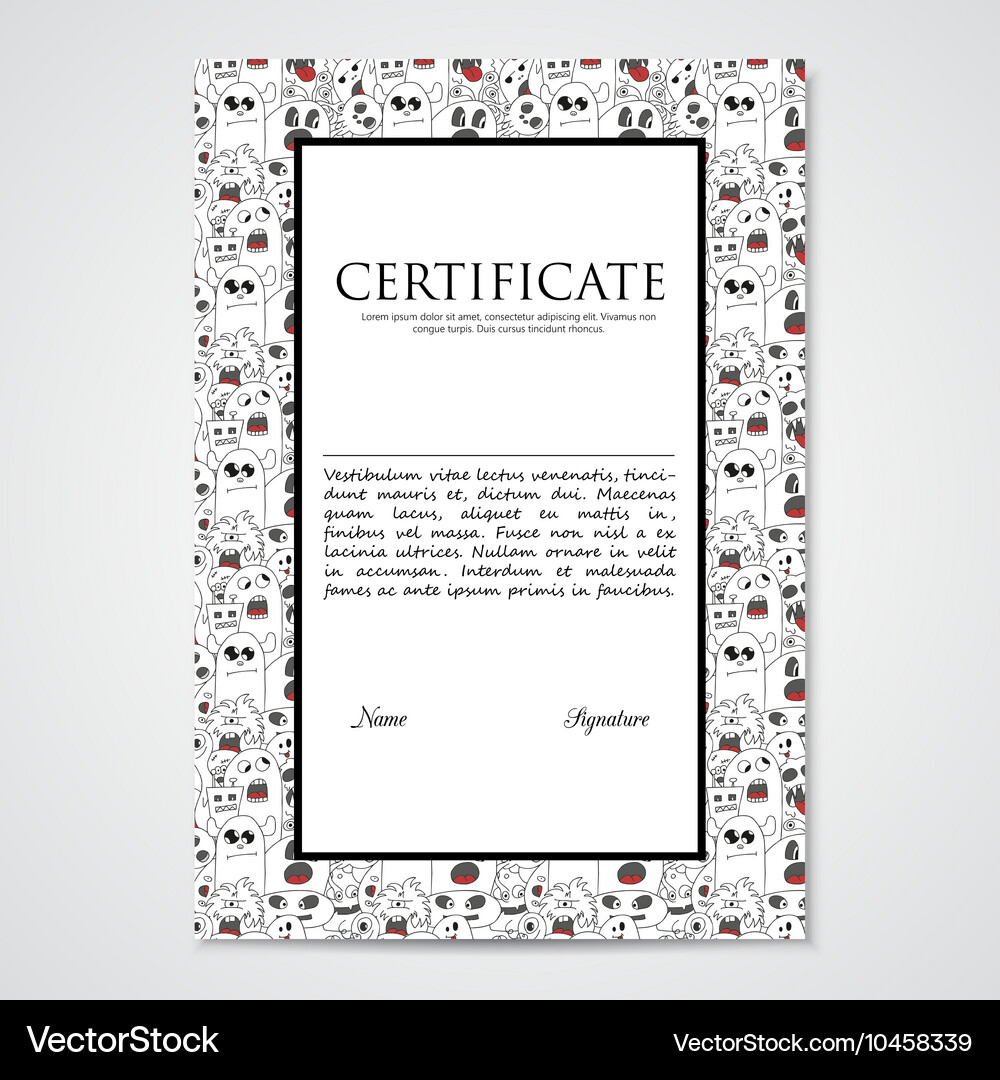 Graphic design template document with abstract Vector Image