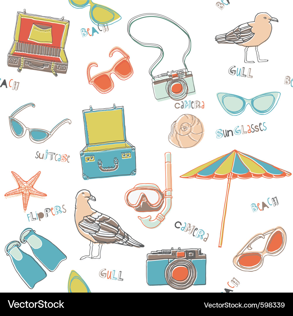 Retro Sketch Background Vector Image