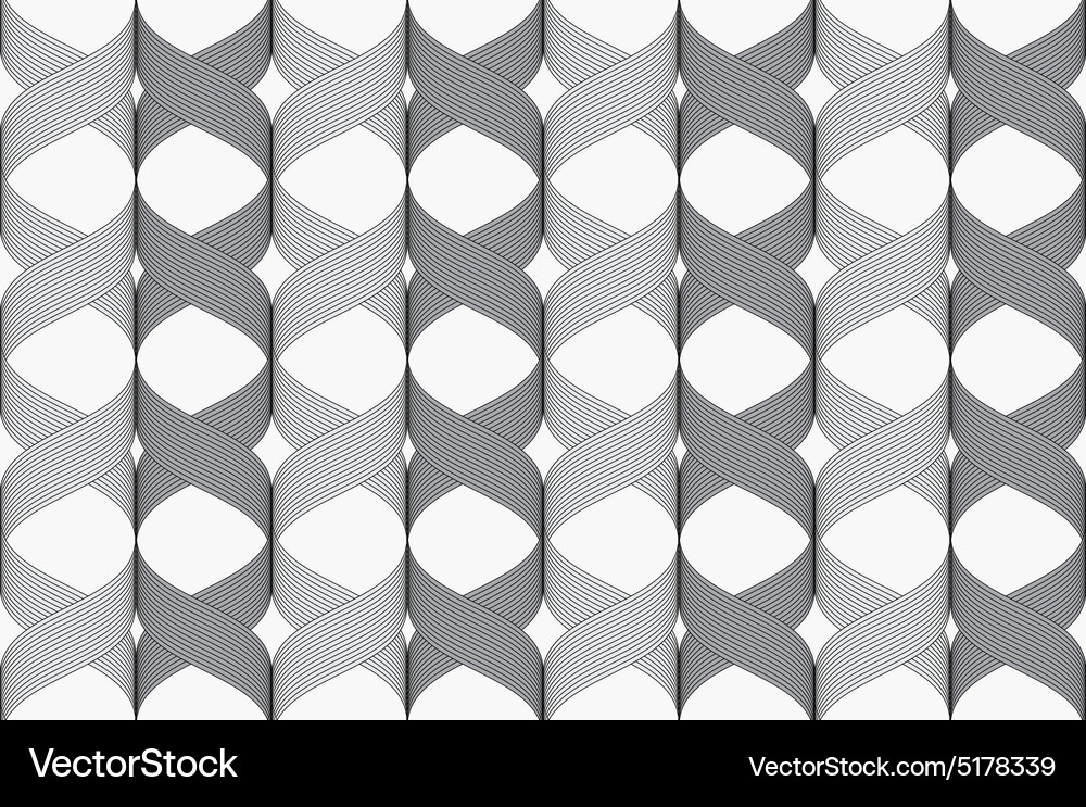 Ribbons cross overlapping pattern Vector Image