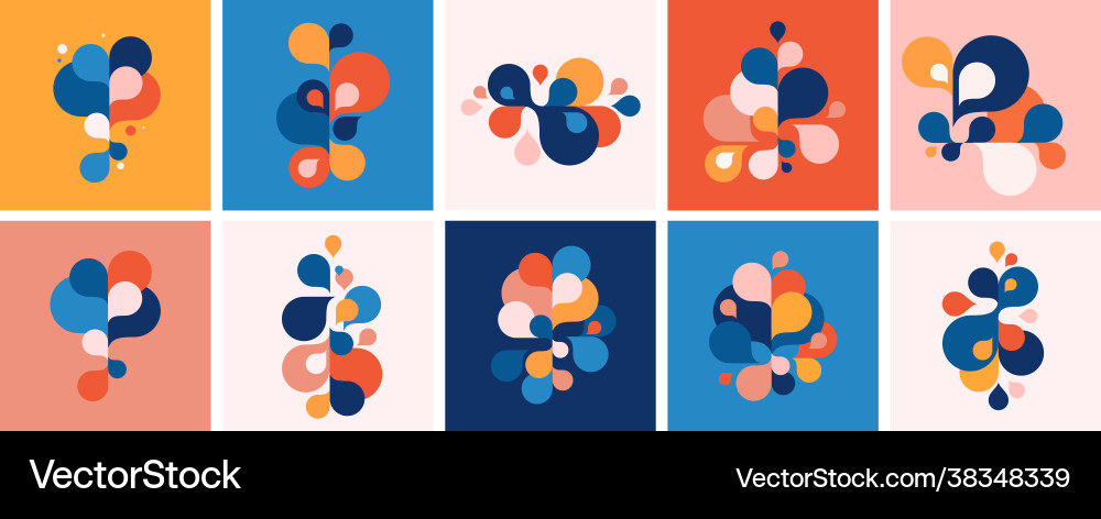 Set abstract modern graphic elements and forms Set abstract modern graphic elements and forms vector image