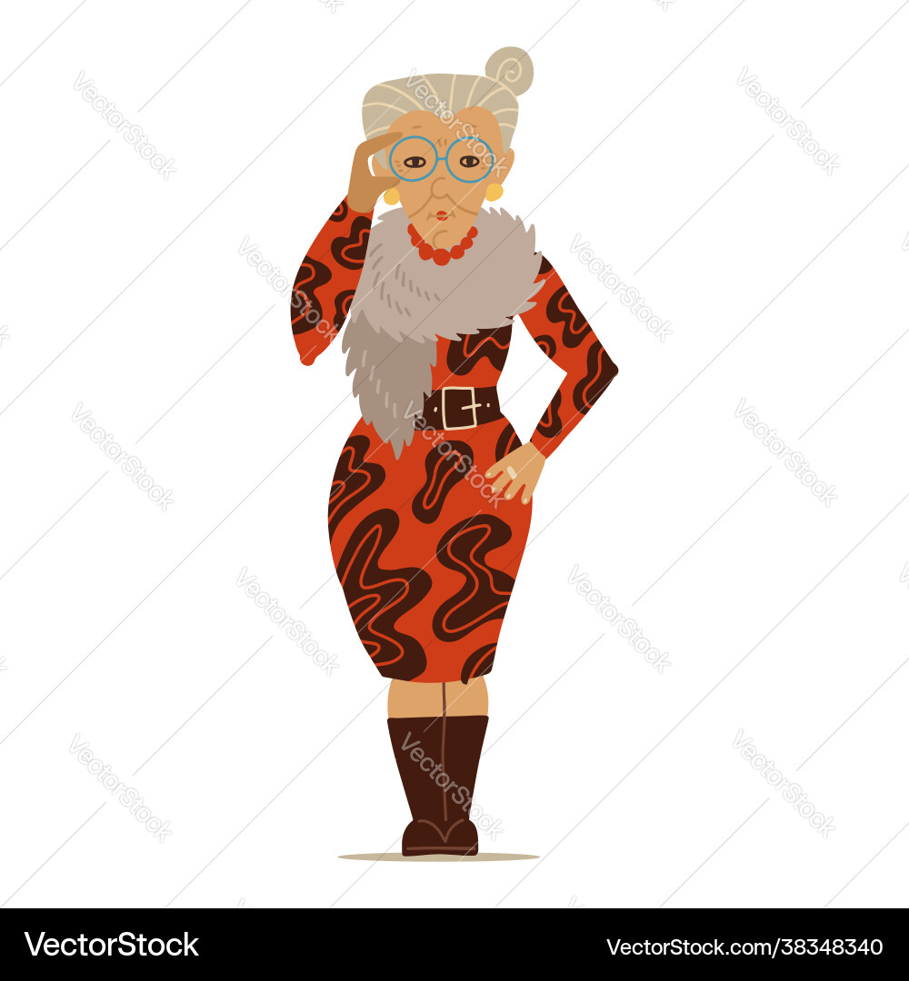 Aduld hohe zuversichtliche Dame helle Kleidung Aduld hohe zuversichtliche Dame helle Kleidung vektorbild