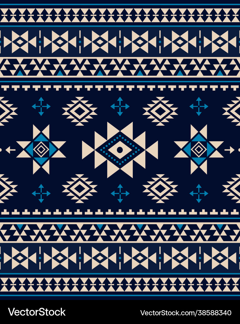 Aztec triabl geometric seamless pattern Royalty Free Vector