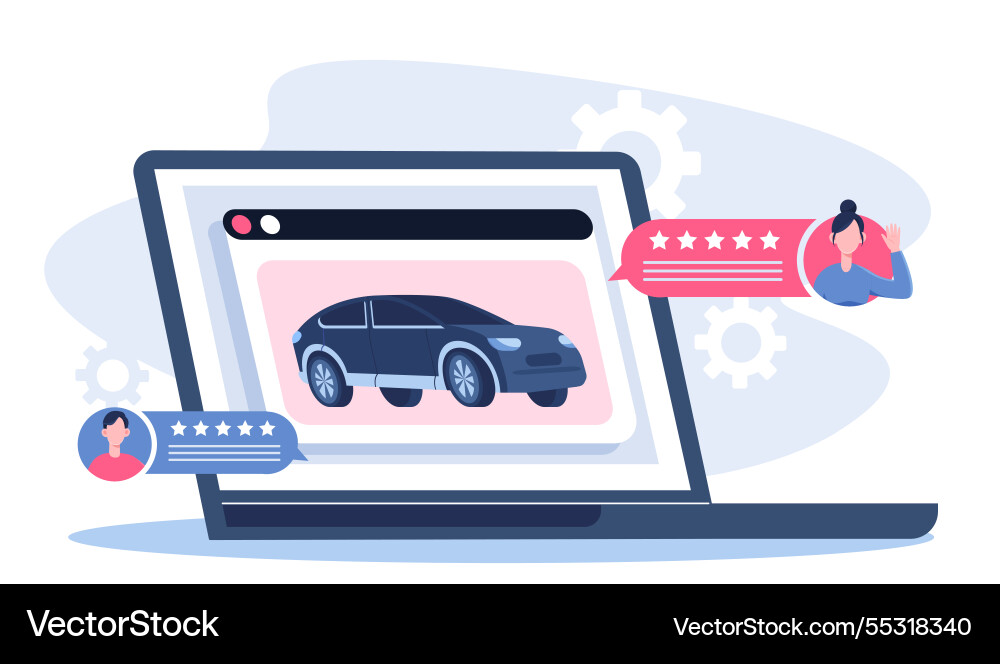Bewertungen für Auto online Bewertung von Automobil Bewertungen für Auto online Bewertung von Automobil vektorbild