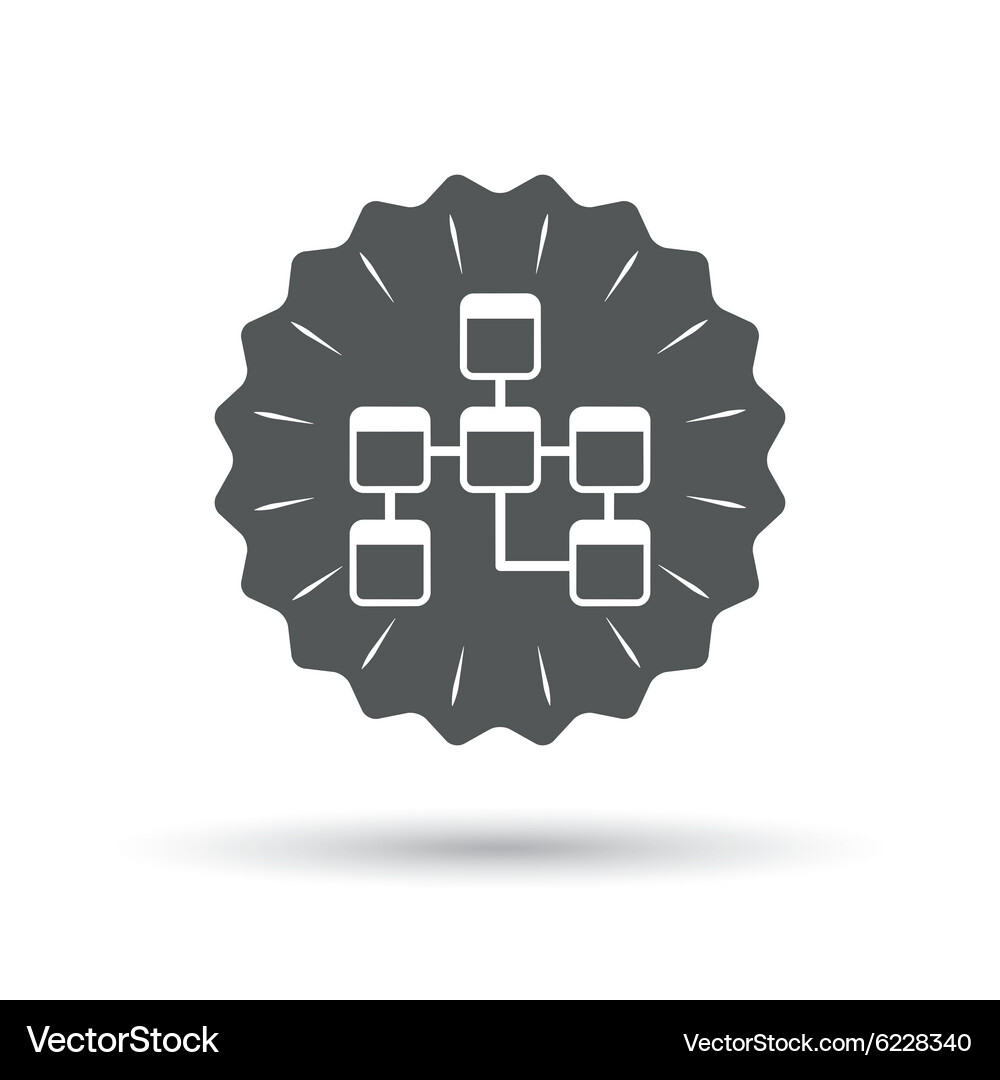 Database sign icon relational schema Vector Image