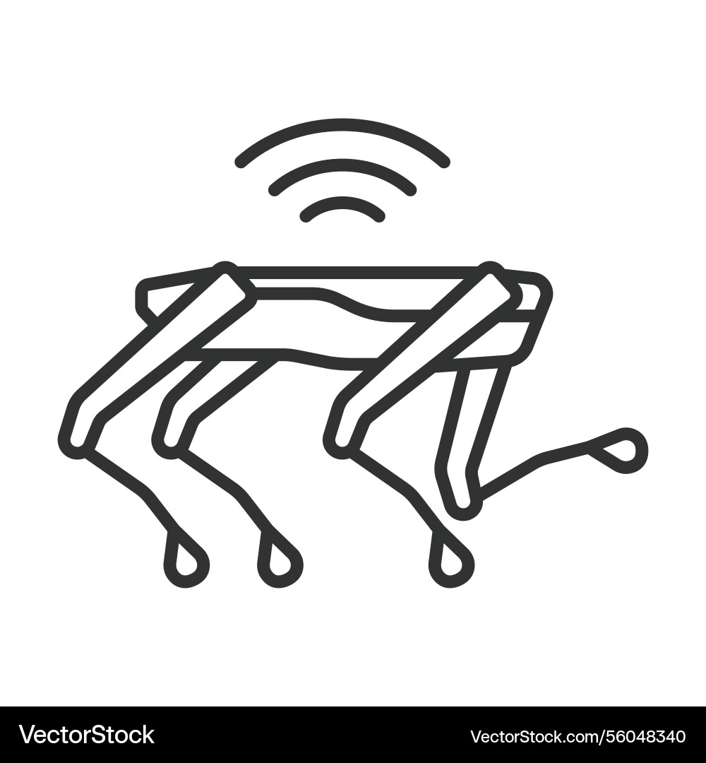 Dog robot icon in line design robotic Vector Image