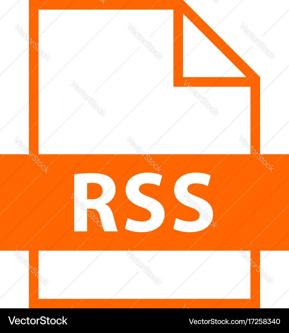 File name extension rss type vector image