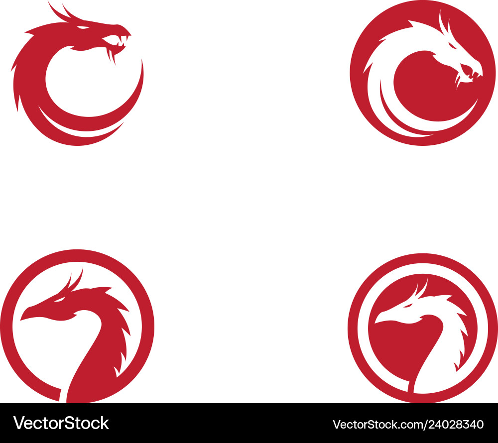 Head dragon flat color Head dragon flat color vector image