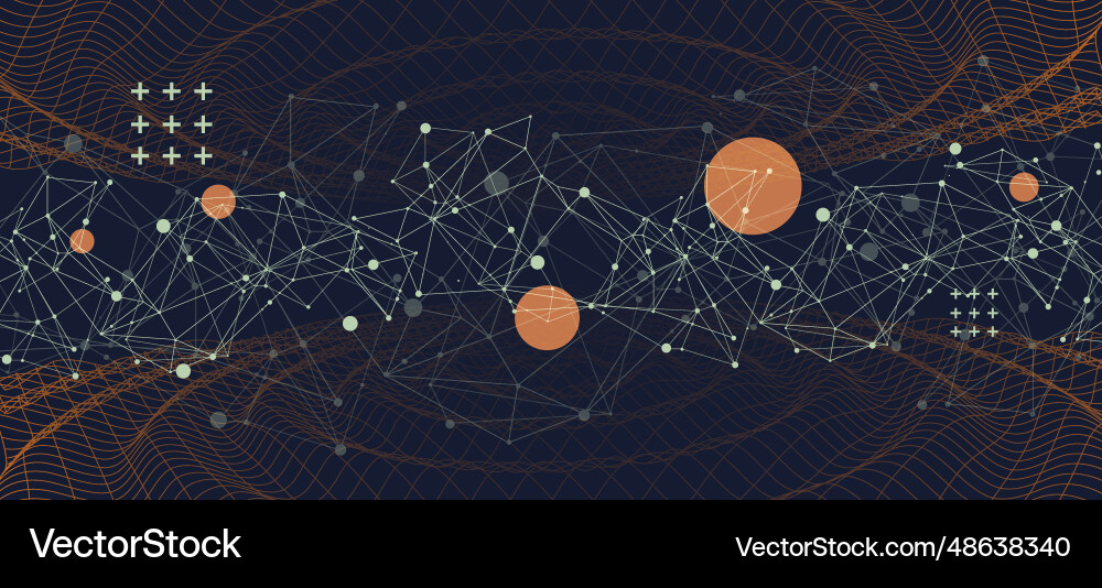 Template for science and technology presentation Template for science and technology presentation vector image