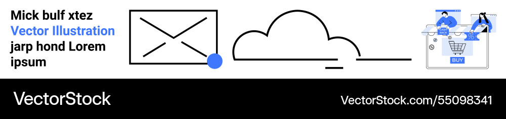 Digital workflow concept with cloud integration Digital workflow concept with cloud integration Vector Image