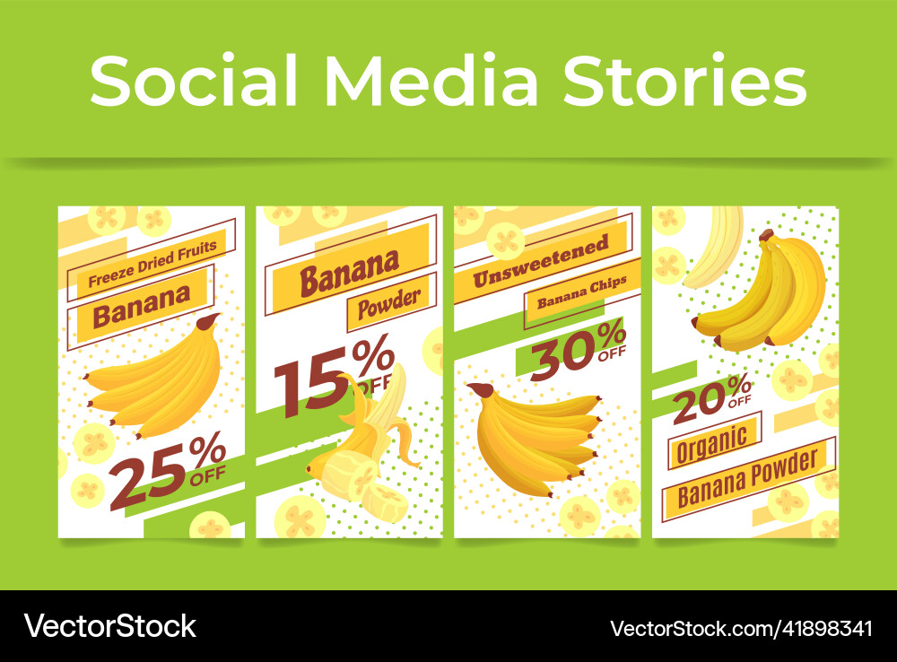 Freeze getrocknete Früchte Banane Internet Poster Social Freeze getrocknete Früchte Banane Internet Poster Social vektorbild