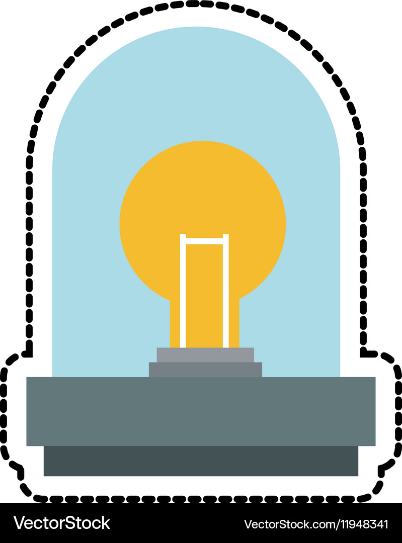 Isolated robot with light bulb design Vector Image