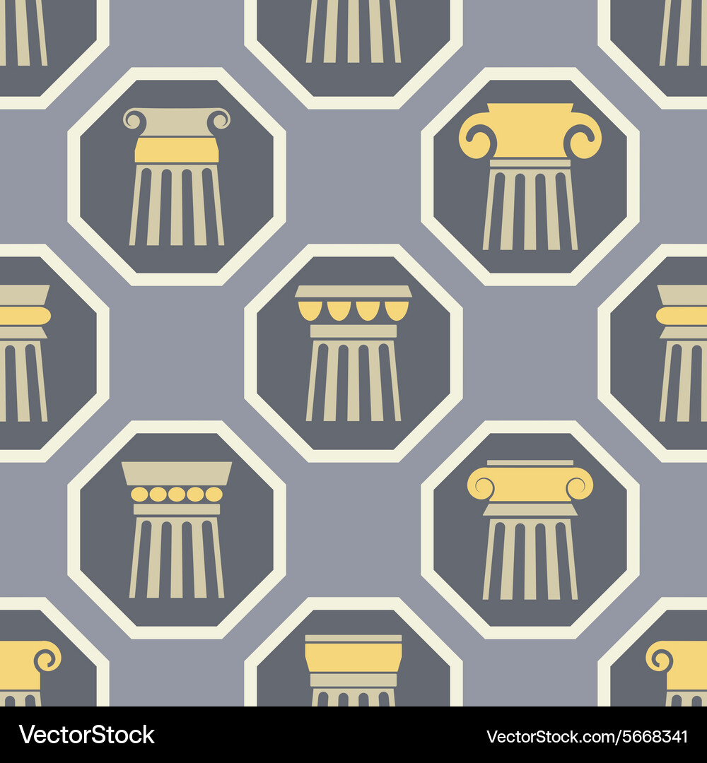 Seamless background with ancient columns Vector Image