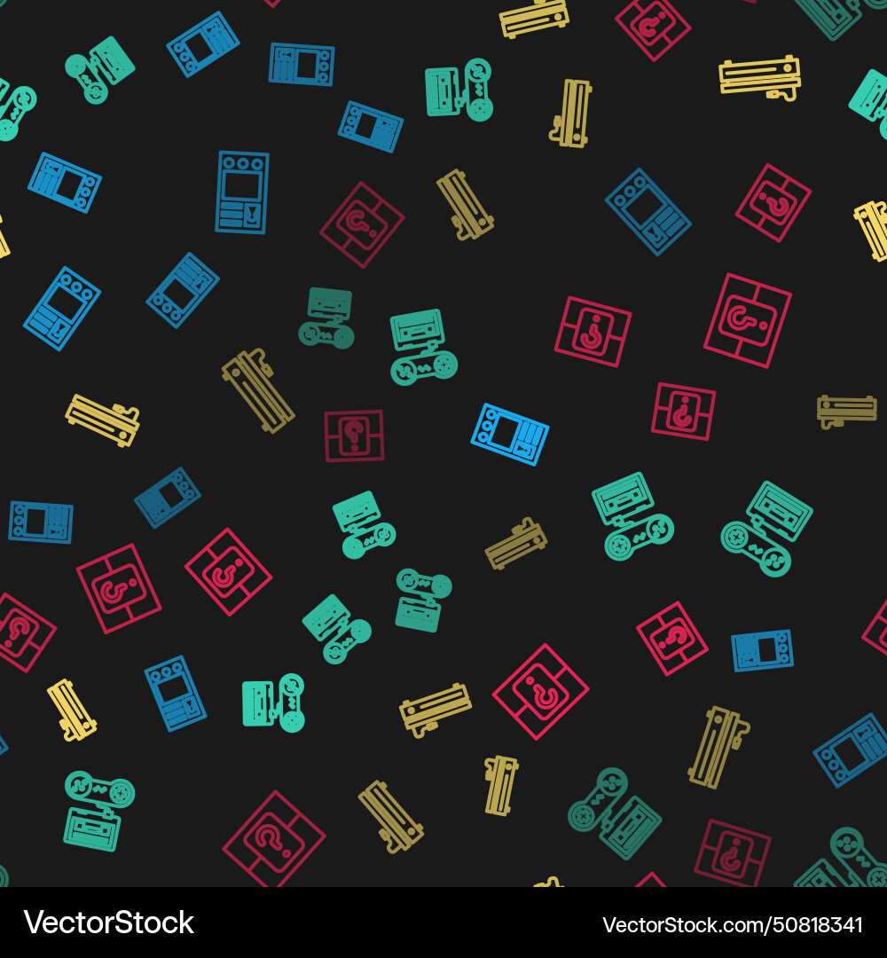 Set line create account screen game console Set line create account screen game console Vector Image
