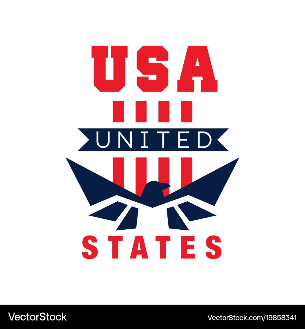 USA Eagle Logo Template Vector Image