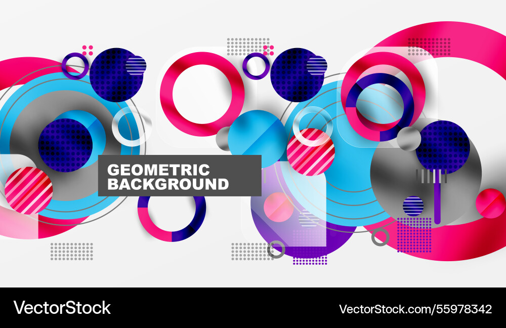 Abstract geometric background with overlapping Vector Image