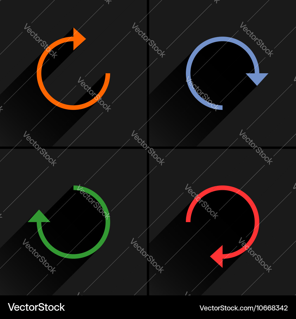 Arrow icon rotation reset repeat reload sign vector image