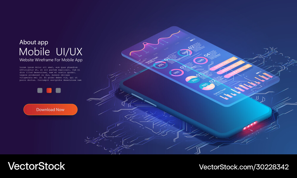 Data Analytics & Finance Dashboard vector image